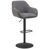 BARHOCKER in Metall, Textil Grau, Schwarz  - Schwarz/Grau, LIFESTYLE, Textil/Metall (44/95-117/55cm) - Livetastic
