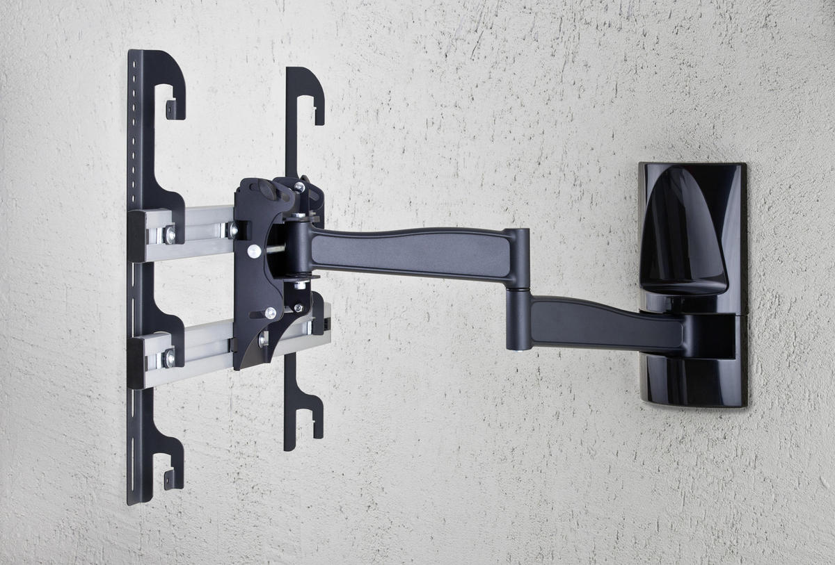 TV-WANDHALTER in Schwarz  - Schwarz, Konventionell, Metall (65/48/67cm) - MID.YOU