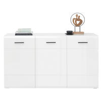 ŠIROKÁ KOMODA, antracitová, bílá, 150/87/42 cm - bílá/antracitová, Moderní, kompozitní dřevo/plast (150/87/42cm) - Hom`in