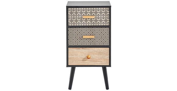 NACHTSCHRANK 35/65/29 cm - Multicolor/Schwarz, Trend, Holz/Holzwerkstoff (35/65/29cm) - Carryhome