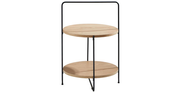 BEISTELLTISCH in Holz, Metall, Holzwerkstoff - Eichefarben/Schwarz, Design, Holz/Holzwerkstoff (45/68/45cm) - Xora