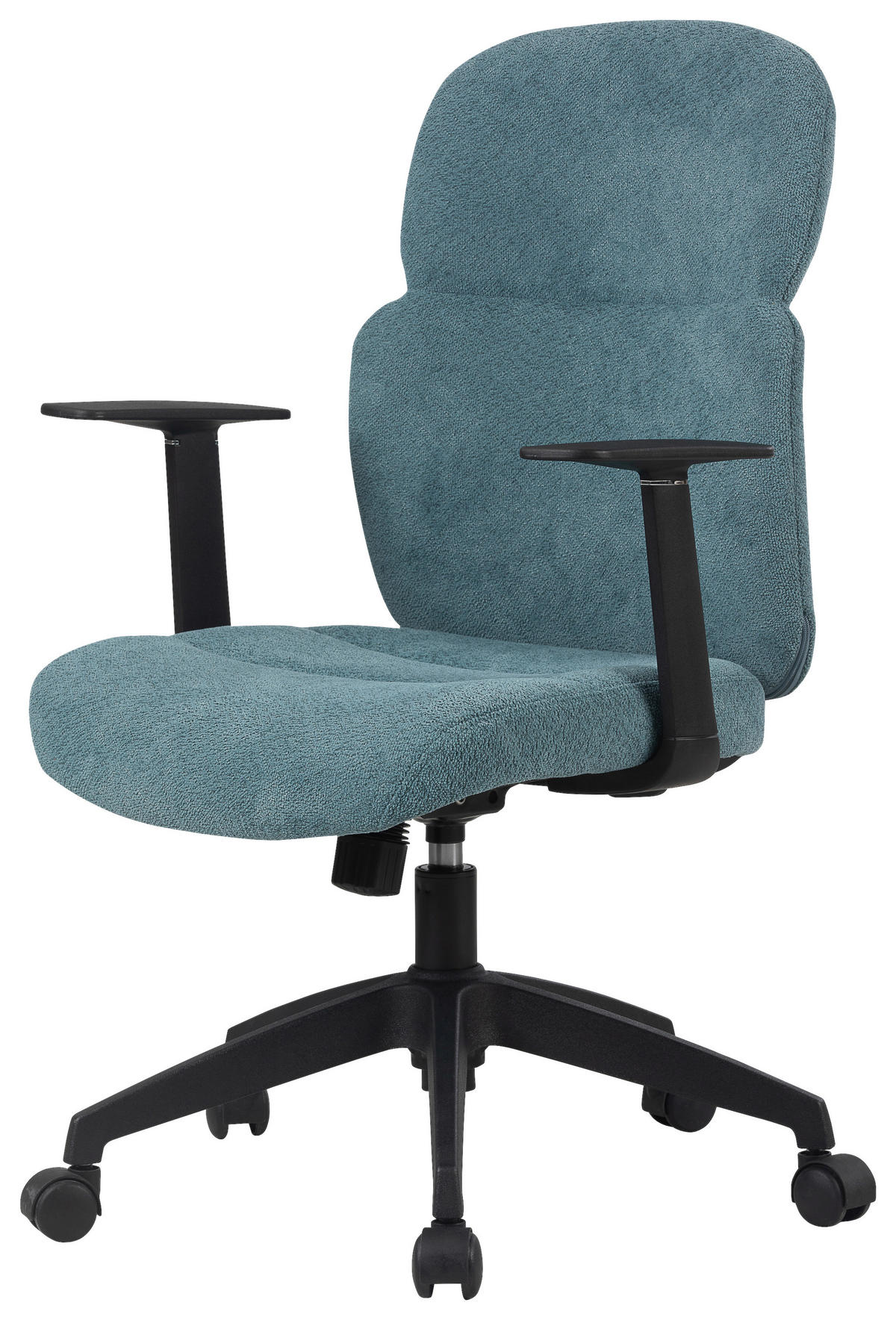 OTOČNÁ ŽIDLE, tkaná látka, modrá, černá - modrá/černá, Design, textil/plast (60/93,5-101/57cm) - Modante