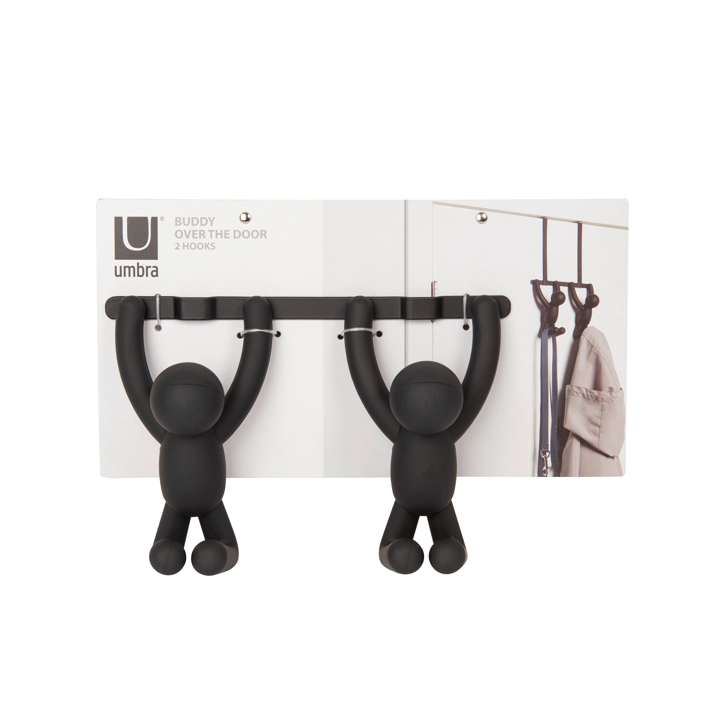 TÜRGARDEROBE Schwarz  - Schwarz, Basics, Kunststoff/Metall (11/30/22cm) - Umbra