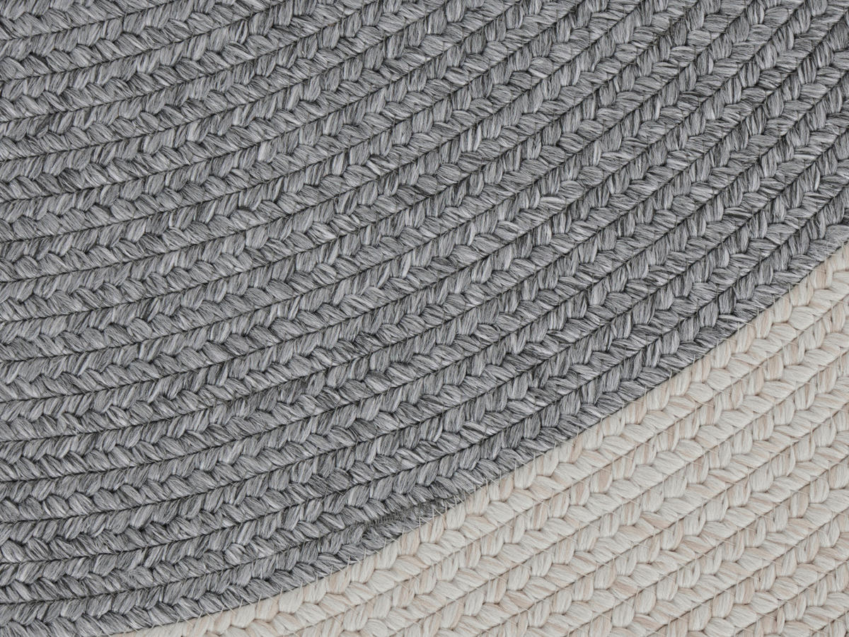 OUTDOORTEPPICH 150 cm Braided Creme, Grau  - Creme/Grau, Design, Kunststoff (150cm)