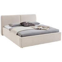 POLSTERBETT 180/200 cm,  in Beige,  - Beige/Schwarz, Design, Holz/Textil (180/200cm) - Stylife