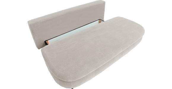SCHLAFSOFA Webstoff, Plüsch Naturfarben - Schwarz/Naturfarben, Design, Textil (213/89/105cm) - Novel