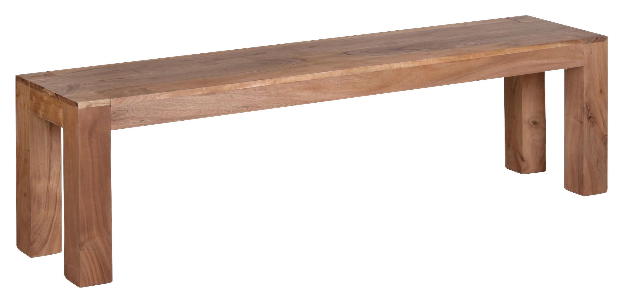SITZBANK Akaziefarben Akazie massiv  - Akaziefarben, MODERN, Holz (160/45/35cm) - MID.YOU