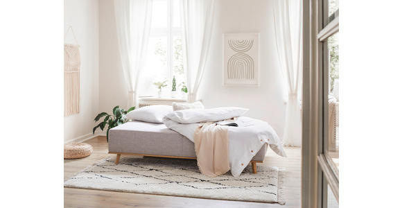 BOXSPRINGSOFA  mit Stoffauswahl, Rücken echt Hellgrau  - Hellgrau, Design, Holz/Textil (203/97/107cm) - Dieter Knoll