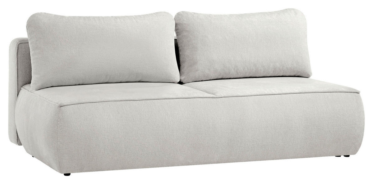 SCHLAFSOFA Jacquard Creme  inkl. Rückenkissen, Bettkasten, Schlaffunktion, Rücken echt, Liegefläche im Originalstoff  - Creme/Schwarz, KONVENTIONELL, Kunststoff/Textil (210/92/100cm) - Milino