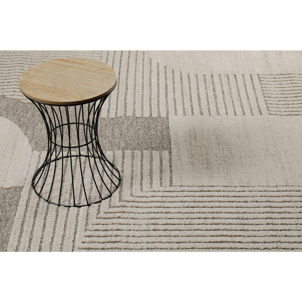 Thumbnail - Novel Webteppich Mats, Creme, Beige, Textil, geometrisch, rechteckig, 120x170 cm, für Fußbodenheizung geeignet, in versc...
