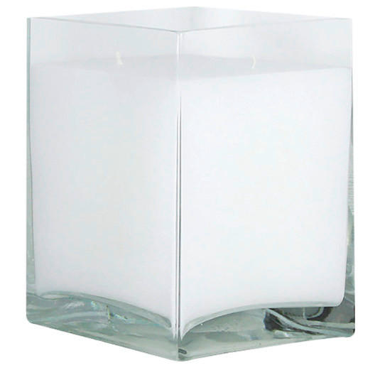 KERZENTELLER - Weiss/Transparent, Basics, Glas/Naturmaterialien (33/42,5/31,5cm) - Wiedemann