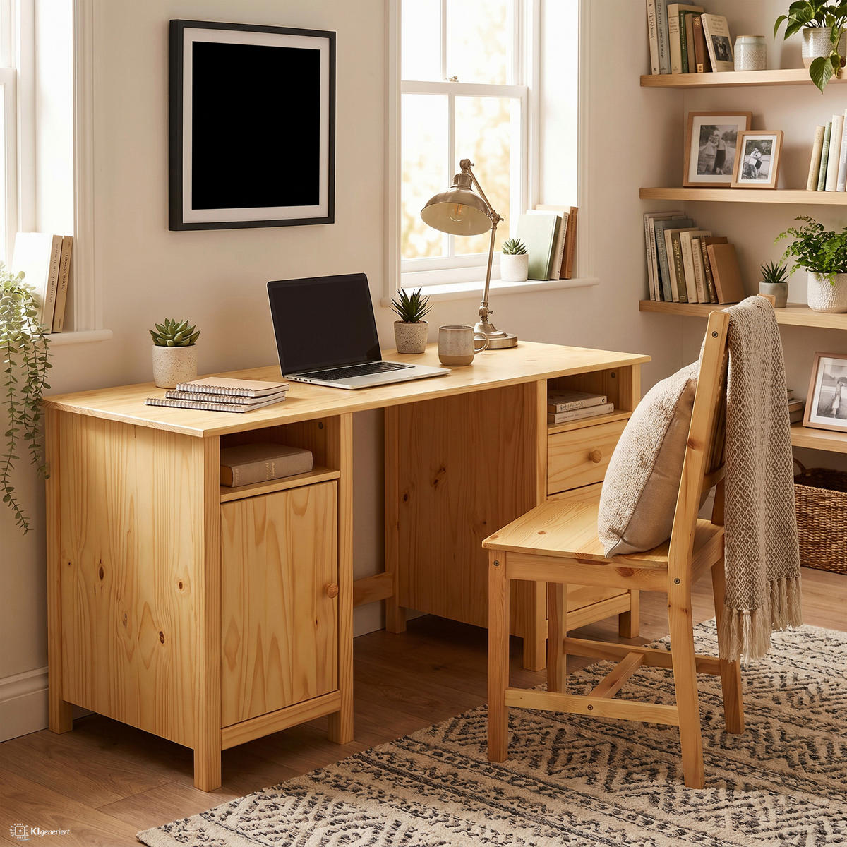 SCHREIBTISCH 150/54/74 cm Naturfarben  - Naturfarben, Basics, Holz (150/54/74cm) - Livetastic