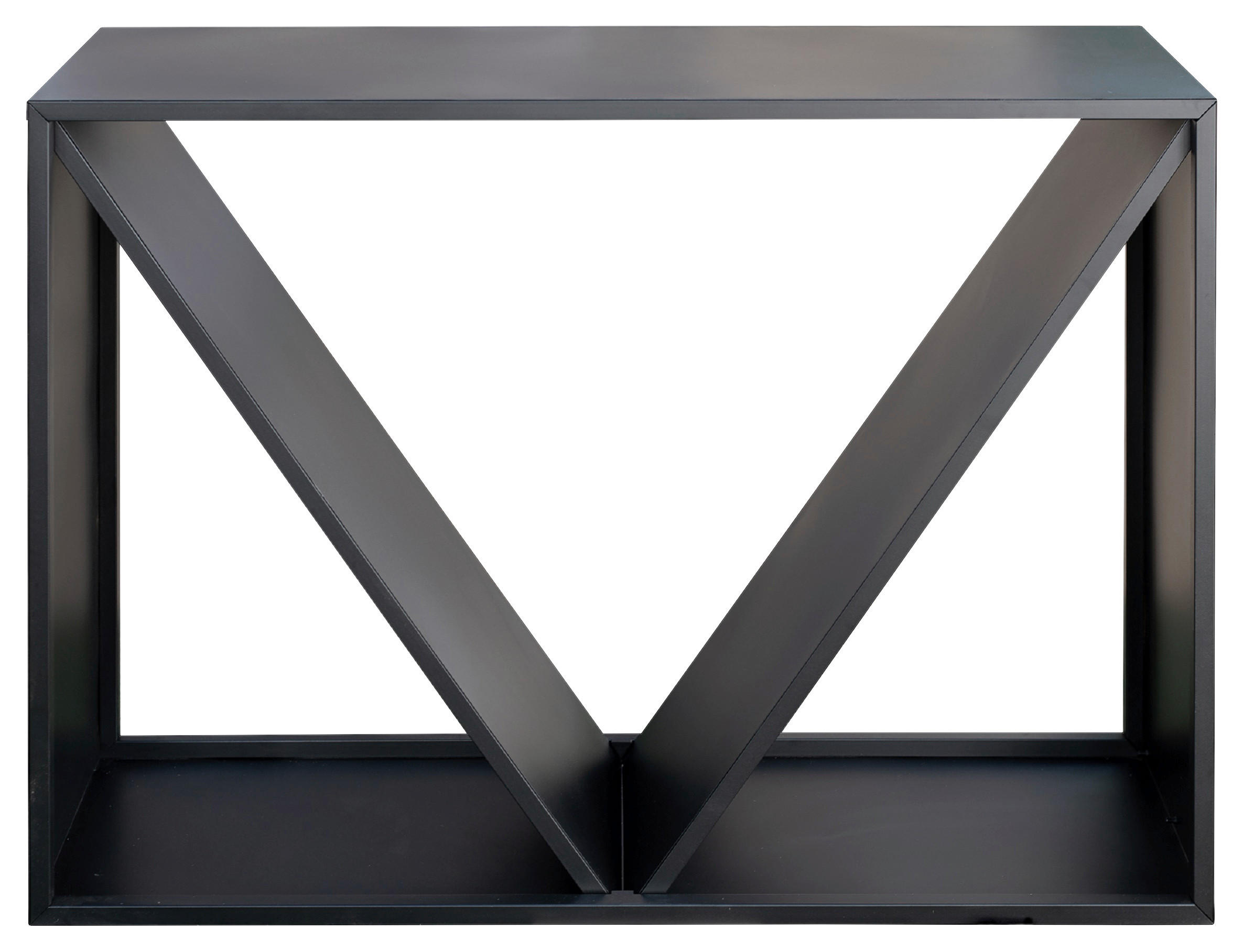 KAMINHOLZREGAL 35/80/114,5 cm  Metall  - Schwarz, Basics, Metall (35/80/114,5cm) - Ambia Garden