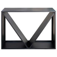 KAMINHOLZREGAL 35/80/114,5 cm  Metall  - Schwarz, Basics, Metall (35/80/114,5cm) - Ambia Garden