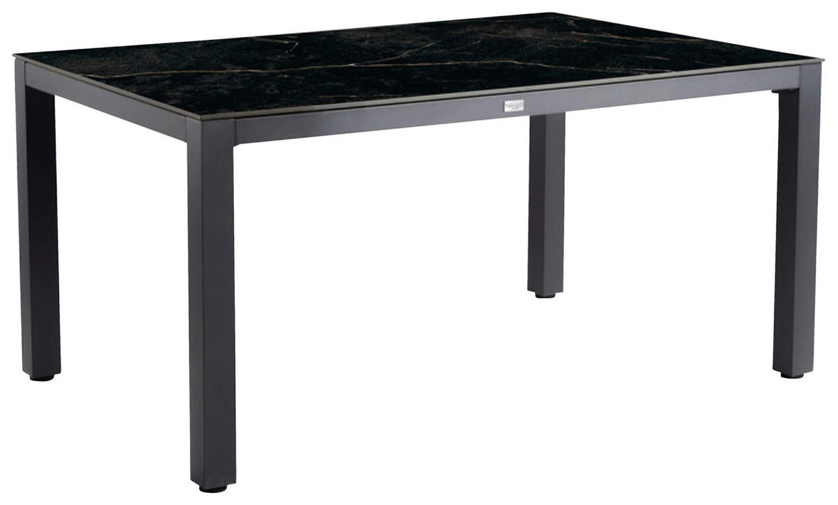 GARTENTISCH Metall Anthrazit rechteckig  - Anthrazit, Basics, Kunststoff/Metall (160/90/74cm) - Tierra Outdoor