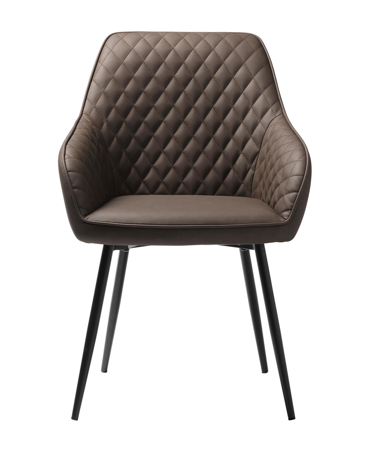ARMLEHNSTUHL  in Stahl Samt  - Dunkelbraun/Schwarz, Design, Textil/Metall (58/84/59cm) - Boxxx