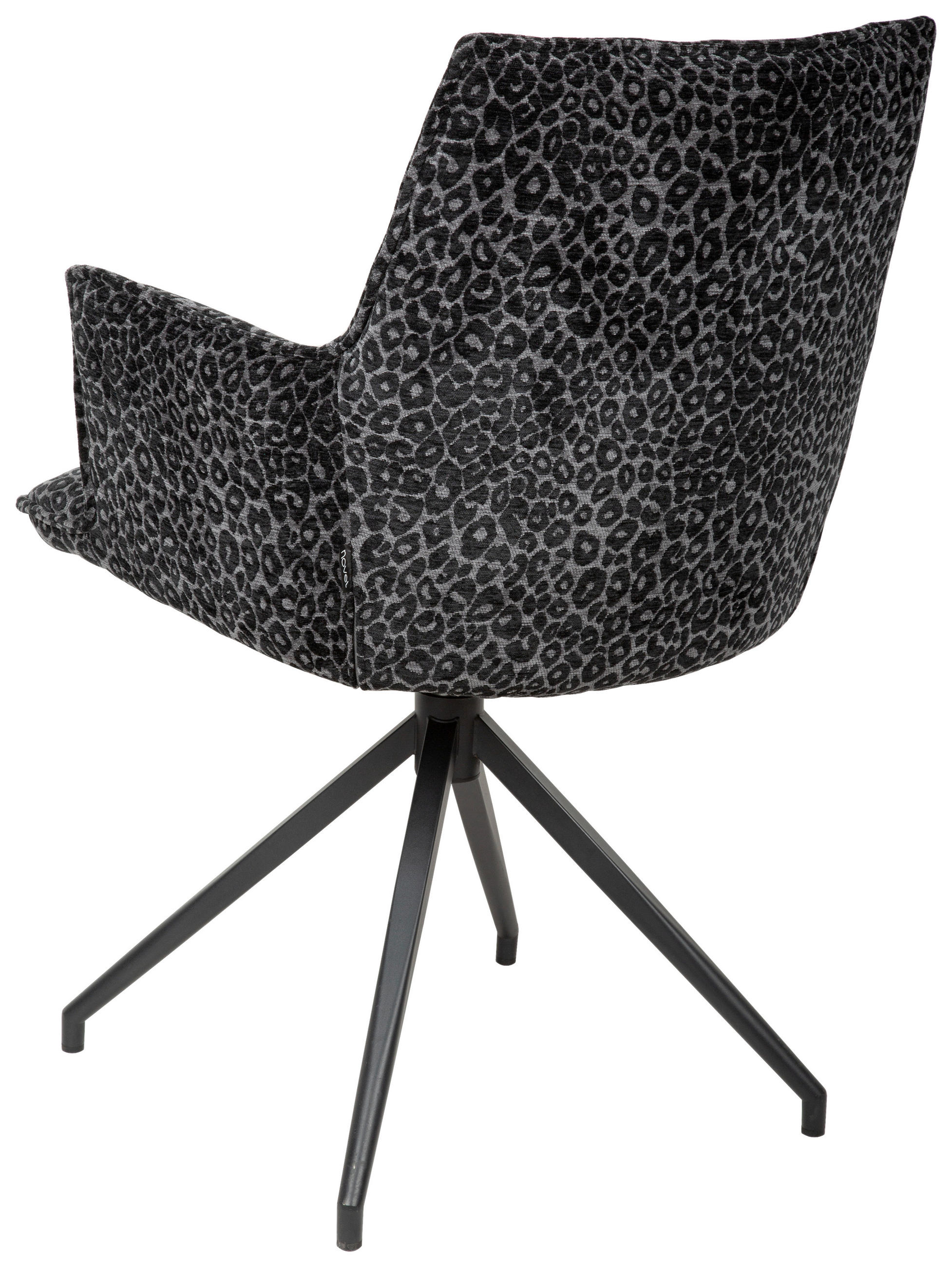 ARMLEHNSTUHL  in Eisen Jacquard  - Schwarz/Grau, Design, Textil/Metall (59/89.5/63cm) - Novel