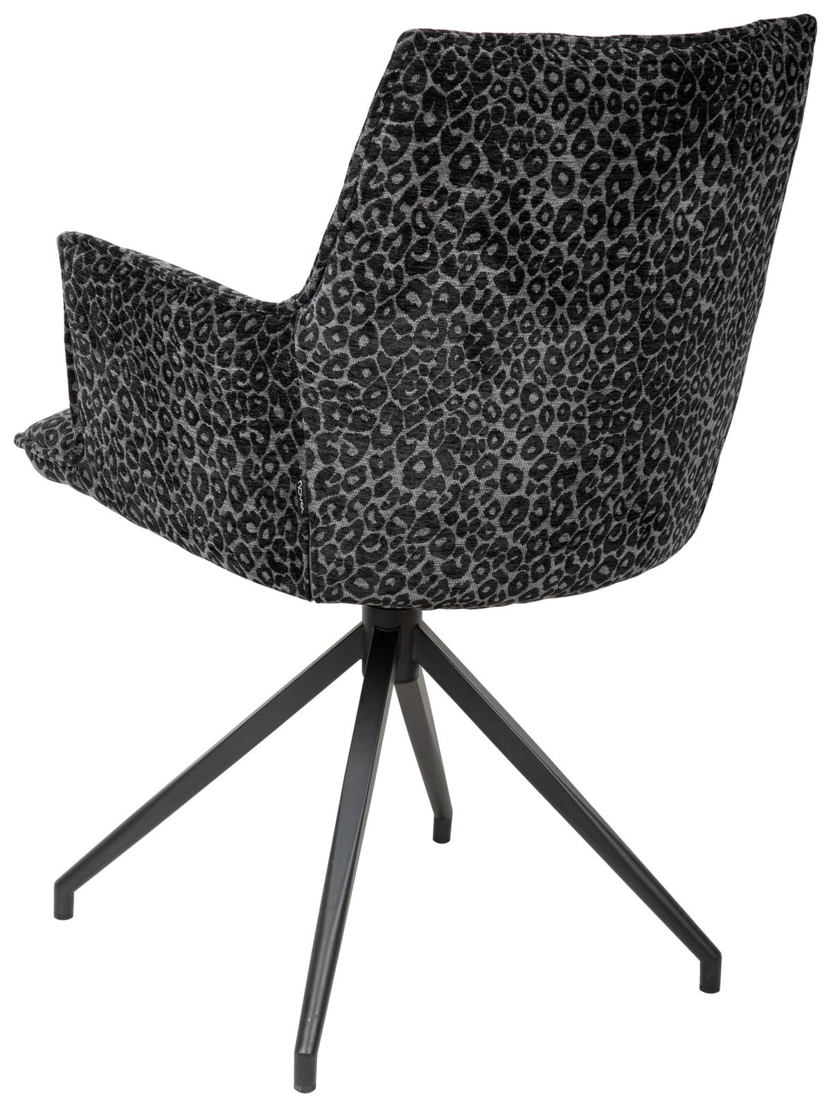 ARMLEHNSTUHL  in Eisen Jacquard  - Schwarz/Grau, Design, Textil/Metall (59/89.5/63cm) - Novel