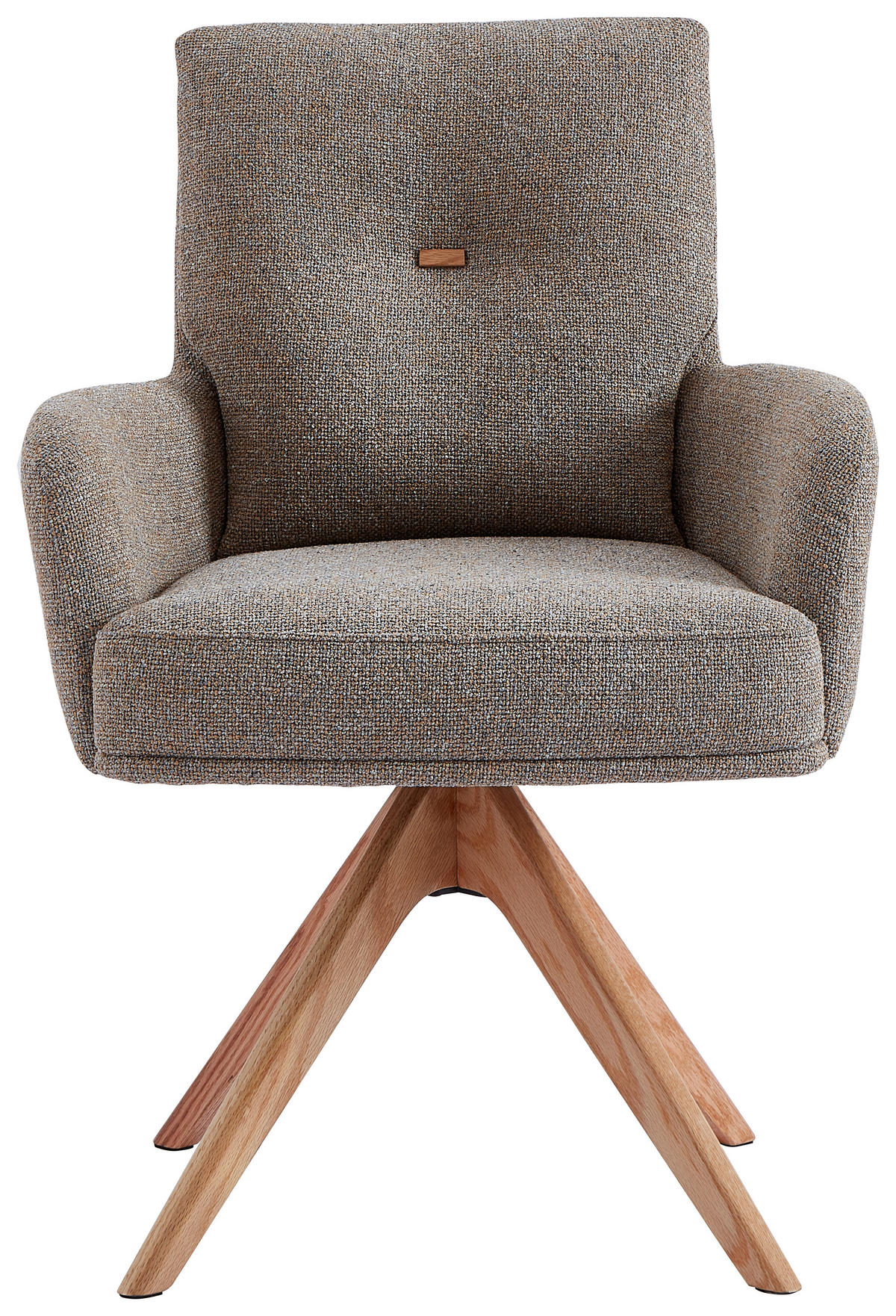 ARMLEHNSTUHL  in Webstoff  - Eichefarben/Gelb, Design, Holz/Textil (60,5/88/67cm) - Novel