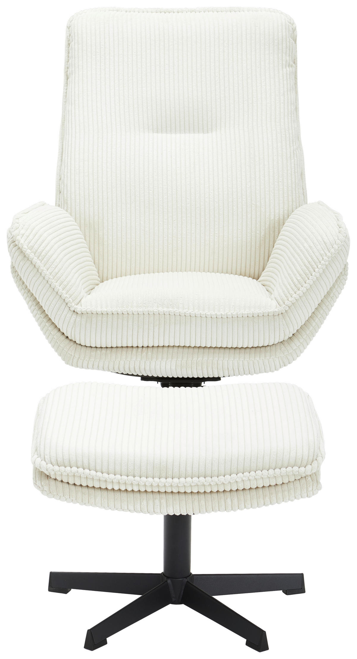 RELAXSESSELSET in Metall, Textil Creme  - Creme/Schwarz, Design, Textil/Metall (75/103/85cm) - Carryhome