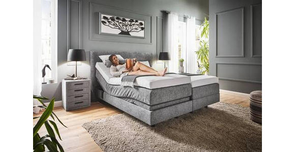 BOXSPRINGBETT 160/200 cm  in Grau  - Grau, KONVENTIONELL, Holz/Textil (160/200cm) - Dieter Knoll