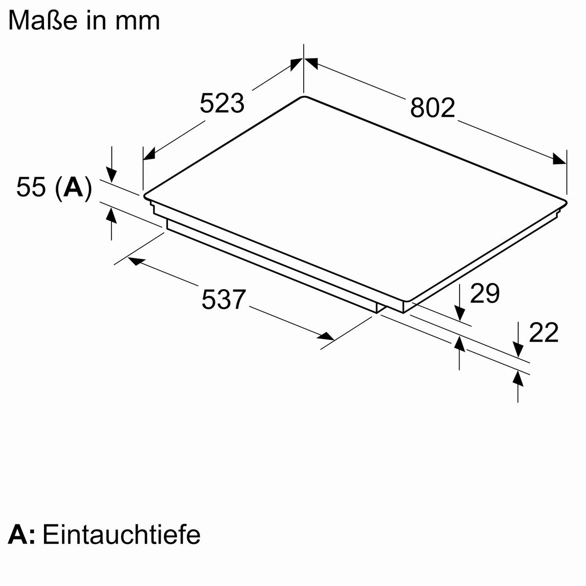 INDUKTIONSKOCHFELD T58SHF1L0  - Edelstahlfarben/Schwarz, Basics, Glas/Metall (80,2/5,5/52,3cm) - Neff
