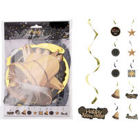 PARTYSET - Goldfarben/Schwarz, Basics, Kunststoff (20/2/26cm)