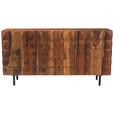 SIDEBOARD  162/80/42 cm  - Sheeshamfarben/Schwarz, Trend, Holz/Metall (162/80/42cm) - Ambia Home