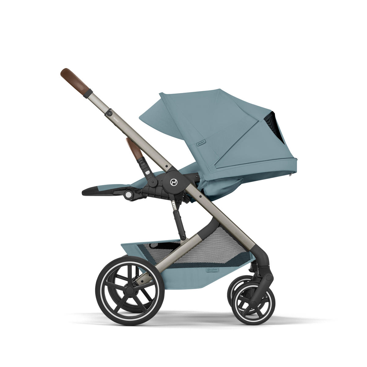 KOMBINIRANA DJEČJA KOLICA  Balios S Lux TPE inkl. Fold-Carrycot  - svijetlo plava/taupe, Basics, tekstil/metal (87/60/108cm) - cybex GOLD
