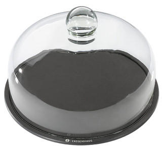 KÄSEGLOCKE - Transparent/Schwarz, Basics, Glas/Papier (28cm) - Zassenhaus