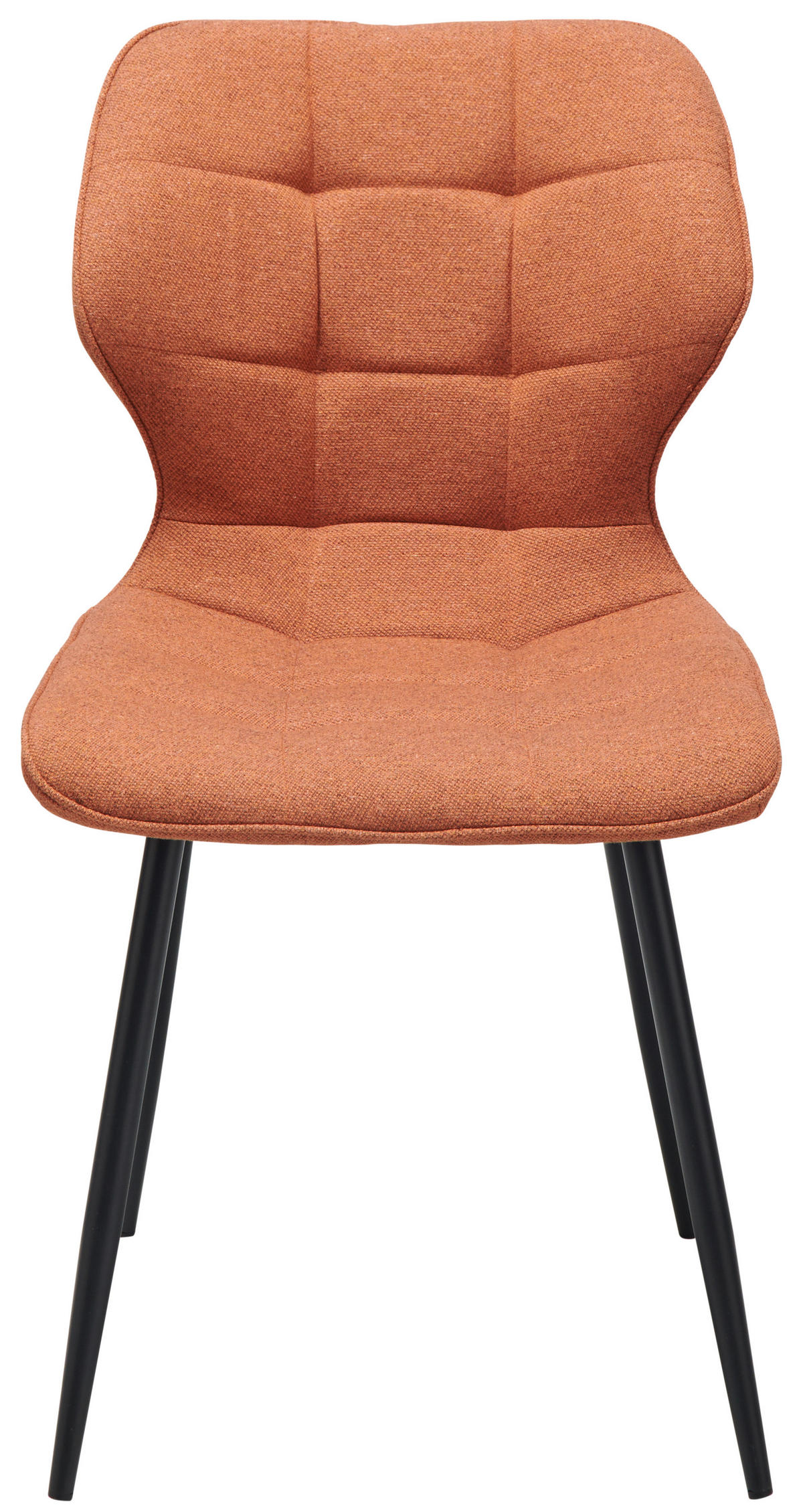 STUHL Webstoff Cognac Pappel Sperrholz  - Cognac/Schwarz, LIFESTYLE, Holz/Textil (47/82/59cm) - Livetastic