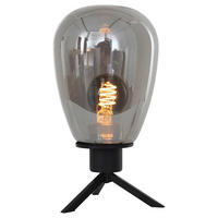 TISCHLEUCHTE 15/28/15 cm   - Schwarz, Trend, Glas/Metall (15/28/15cm)