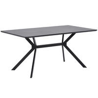 ESSTISCH in Holz 200/90/75 cm   - Schwarz, Design, Holz/Metall (200/90/75cm) - Livetastic
