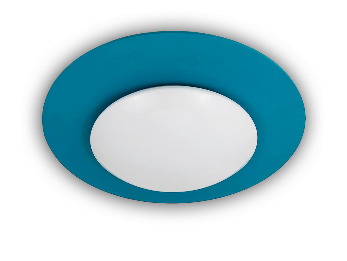 KINDERDECKENLEUCHTE 53/53/10 cm   - Petrol, Basics, Kunststoff (53/53/10cm)