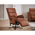RELAXSESSEL in Leder Cognac  - Cognac/Schwarz, Design, Leder/Metall (70/117/85cm) - Dieter Knoll