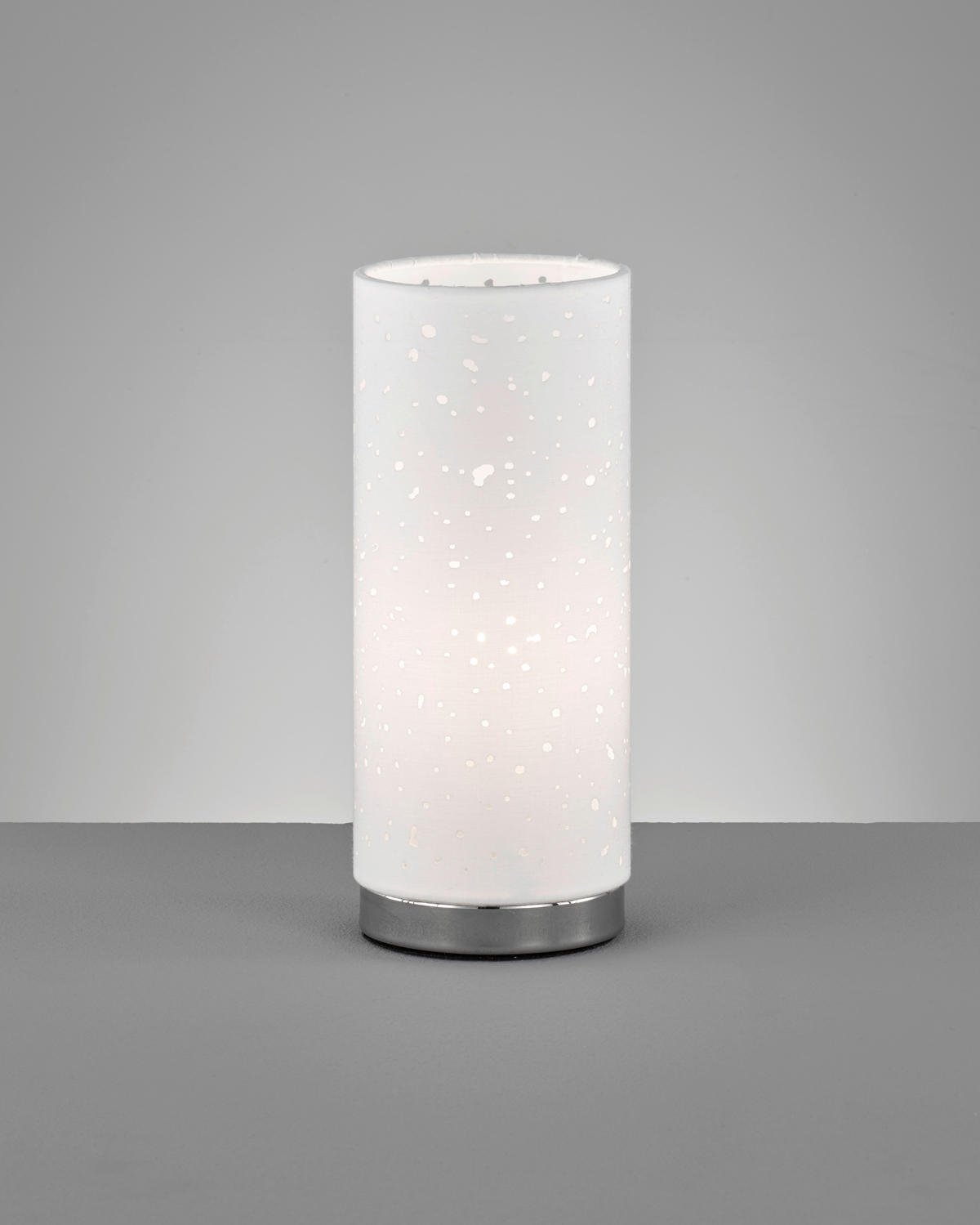 SVJETILJKA STOLNA  - bijela/boje kroma, Basics, metal/tekstil (10/25cm)