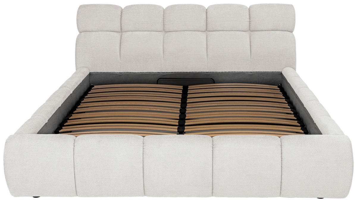 STOPPAD SÄNG 180/200 cm  i  - silver/svart, Design, trämaterial/trä (180/200cm) - Esposa