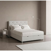 BOXBETT 180/200 cm  in Naturfarben  - Chromfarben/Naturfarben, Design, Kunststoff/Textil (180/200cm) - Boxxx