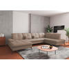 WOHNLANDSCHAFT in Flachgewebe Taupe  - Taupe/Schwarz, Konventionell, Textil/Metall (185/357/231cm) - Sit & More