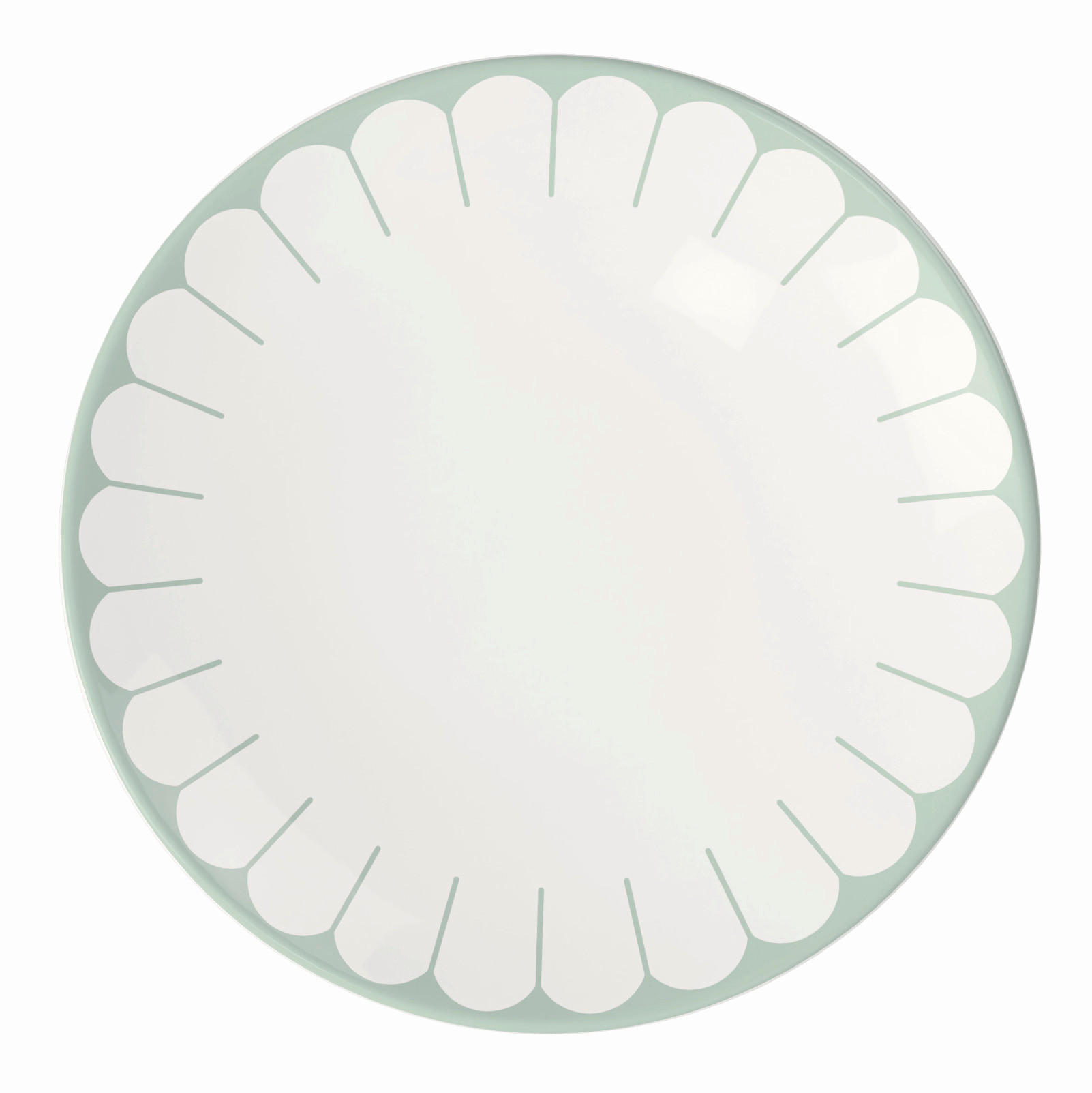 FRÜHSTÜCKSTELLER Weiß, Salbeigrün Fleur Vert  - Salbeigrün/Weiß, MODERN, Keramik (21/21/2,5cm) - Villeroy & Boch