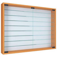 HÄNGEVITRINE in Buchefarben  - Buchefarben/Schwarz, MODERN, Glas/Holzwerkstoff (80/60/10cm) - MID.YOU