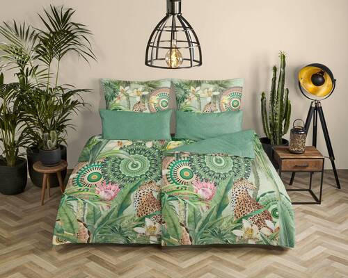 WENDEBETTWÄSCHE Abhita Satin 155/220 cm  - Multicolor, Design, Textil (155/220cm)