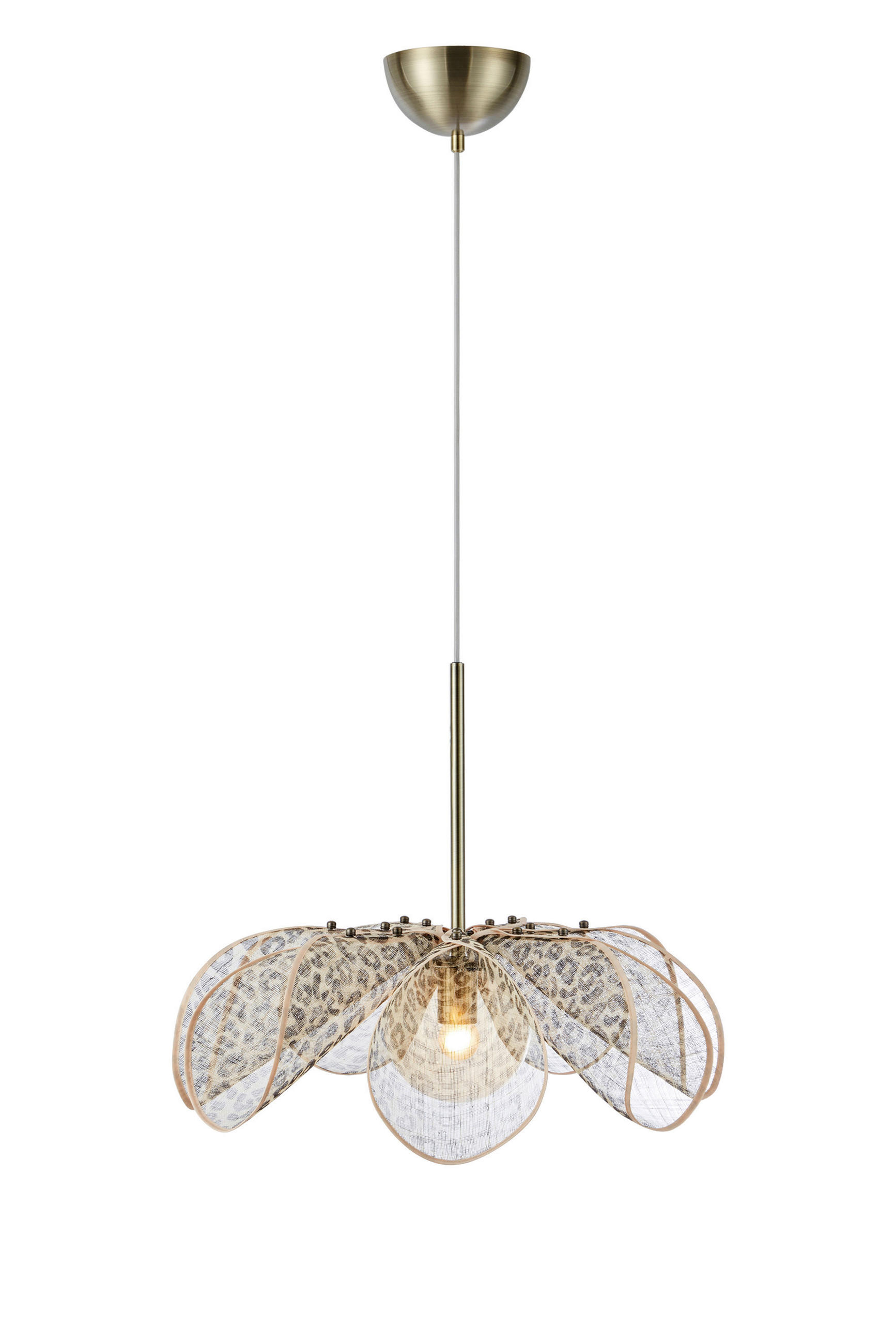 Markslöjd Pendelleuchte Styrka Beige, Messing, Bernstein 63x50x63 cm