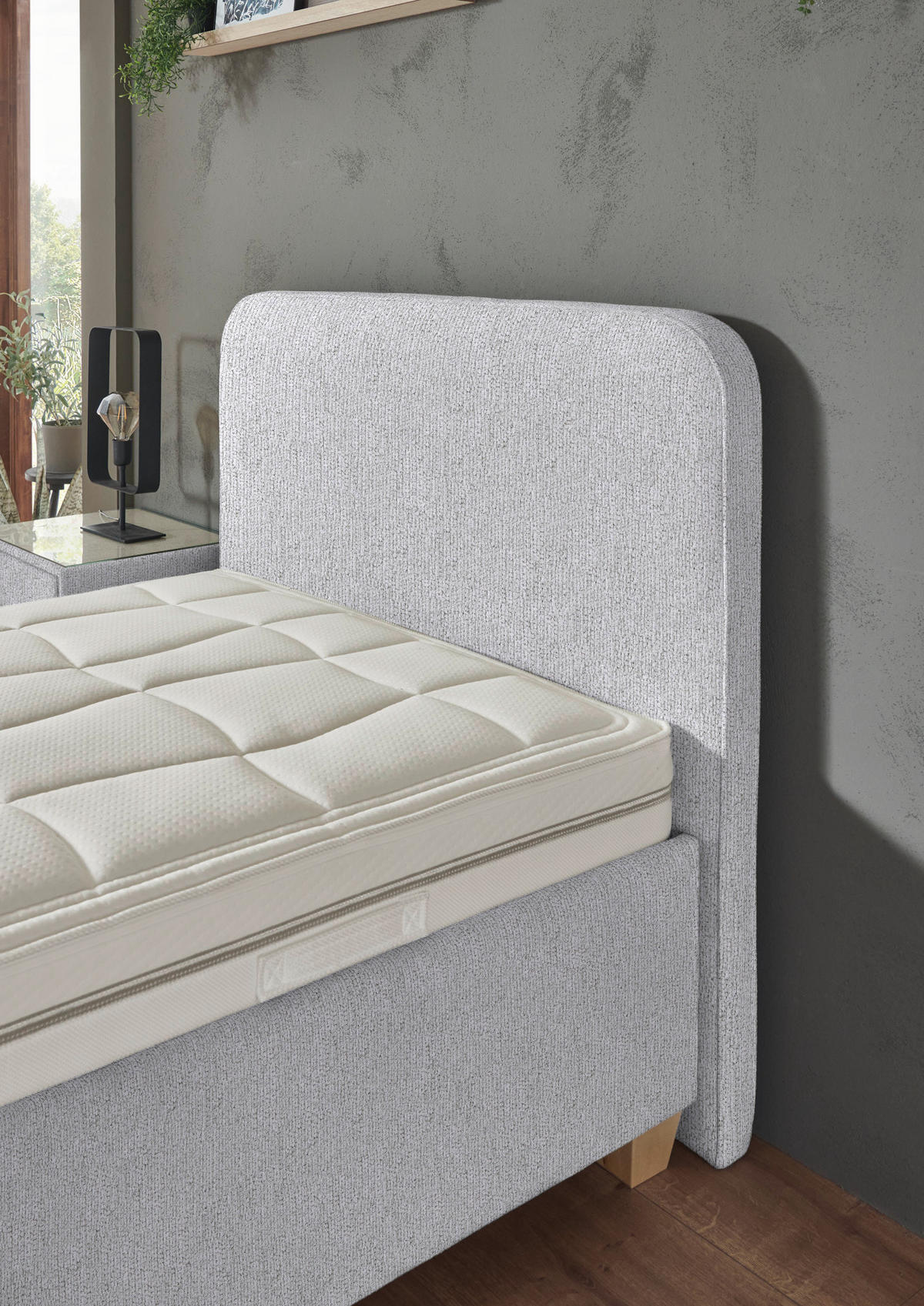 POLSTERBETT 120/200 cm  in Ecru  - Ecru/Weiss, Konventionell, Holz/Textil (120/200cm) - Beldomo - Sleep