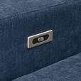 ECKSOFA in Chenille Blau  - Blau/Schwarz, KONVENTIONELL, Textil/Metall (264/178cm) - Hom`in