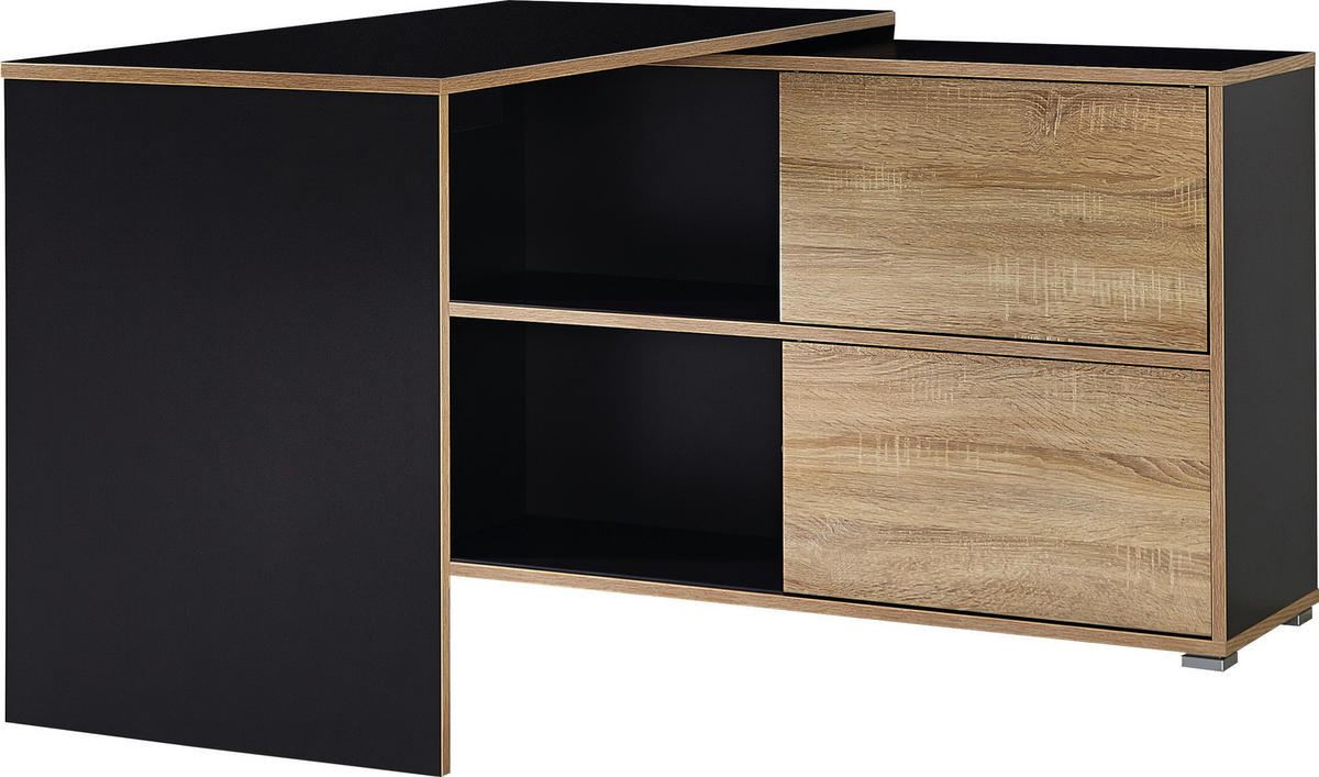 ECKSCHREIBTISCH 120/120/76 cm  in Anthrazit, Sonoma Eiche  - Anthrazit/Sonoma Eiche, Design, Holzwerkstoff (120/120/76cm) - Germania
