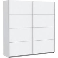 Dulap Cu Uși Culisante, 200/210/61 cm, alb - argintiu/alb, Design, metal/material pe bază de lemn (200/210/61cm) - Ti'me