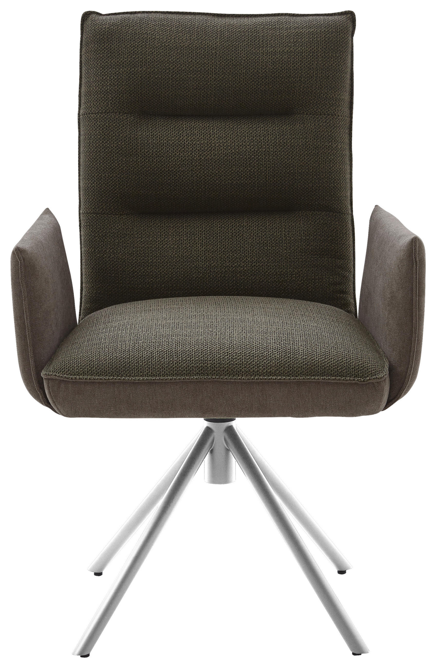 ARMLEHNSTUHL  in Flachgewebe  - Edelstahlfarben/Braun, Design, Textil/Metall (59/93/59cm) - Dieter Knoll