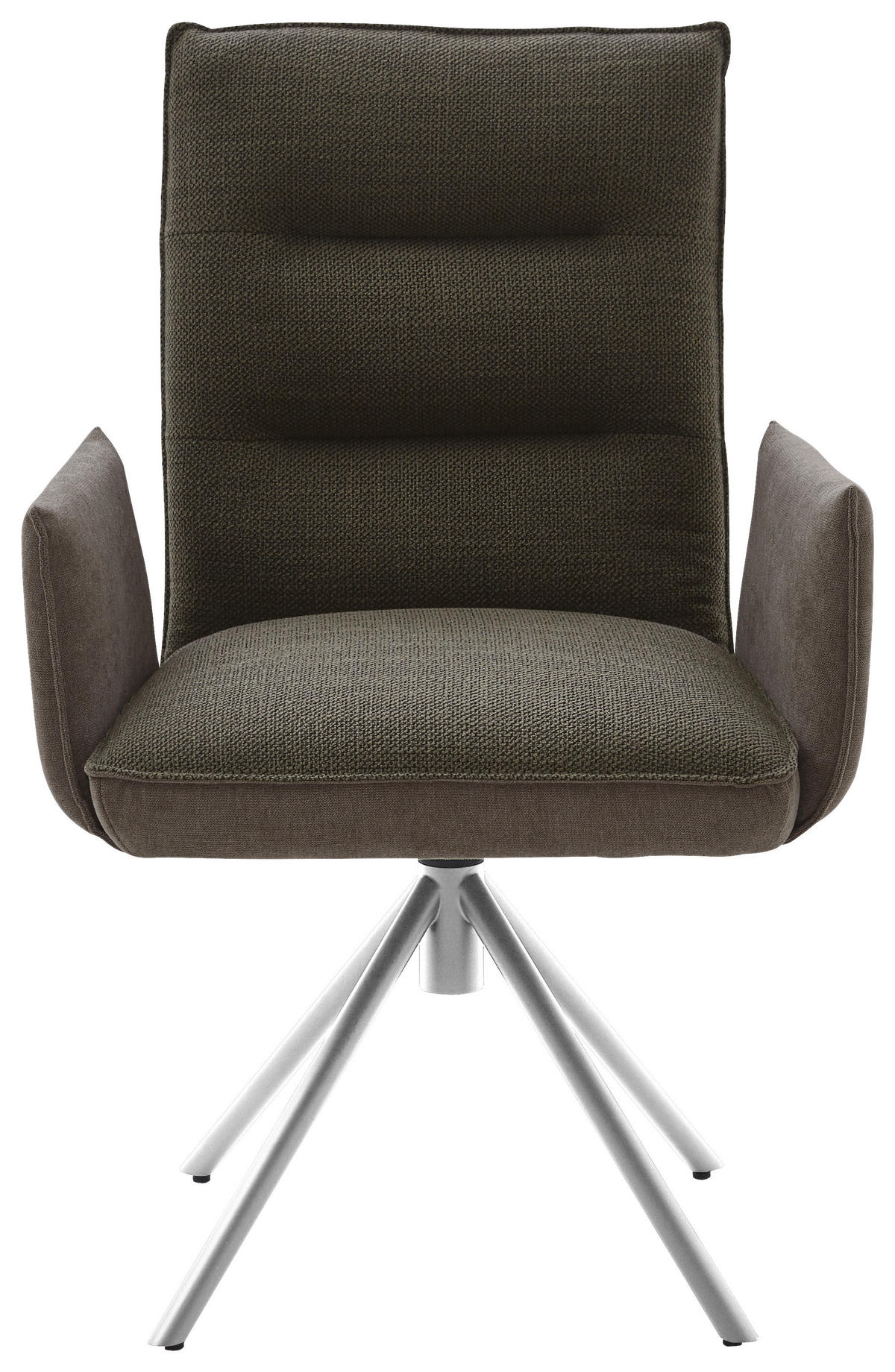 ARMLEHNSTUHL  in Flachgewebe  - Edelstahlfarben/Braun, Design, Textil/Metall (59/93/59cm) - Dieter Knoll