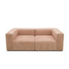 2-SITZER-SOFA in Cord, Mikrofaser Rosa, Roségold  - Roségold/Schwarz, Design, Kunststoff/Textil (216/69/108cm) - MID.YOU